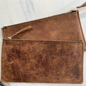 Hand Made Leather Zip Pouch